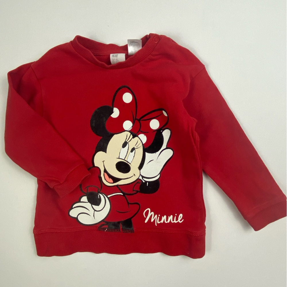 H&M + Disney Minnie Mouse Pullover Sweatshirt size 9-12 Months